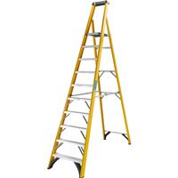 Zarges GRP Platform Step Ladder 10 Tread in Yellow Fibreglass