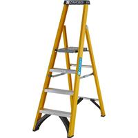 Zarges GRP Platform Step Ladder 4 Tread in Yellow Fibreglass