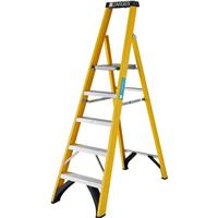 Zarges GRP Platform Step Ladder 5 Tread in Yellow Fibreglass