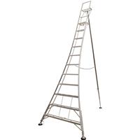 Werner Garden Ladder 11 Tread in Silver Rubber
