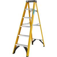 Zarges GRP Swingback Step Ladder 6 Tread in Yellow Fibreglass