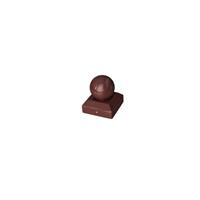 Powapost Metal Post Cap Round 100 x 100mm (2 Pack) in Brown