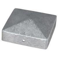 Powapost Metal Post Cap 75 x 75mm (4 Pack) in Silver