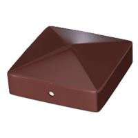 Powapost Metal Post Cap 100 x 100mm (4 Pack) in Brown