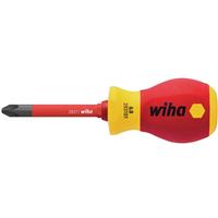WIHA SlimVario VDE Interchangeable Stubby Screwdriver with Bits Set (4 Piece) in Red/Yellow