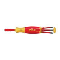 WIHA 6-in-1 VDE SlimBit Screwdriver (6 Piece) in Red/Yellow