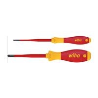 WIHA SoftFinish Mixed VDE Slimfix Screwdriver Set (2 Piece) in Red/Yellow Steel
