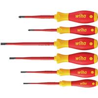WIHA SoftFinish Mixed VDE Slimfix Screwdriver Set (6 Piece) in Red/Yellow Steel