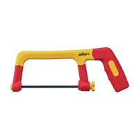 WIHA VDE Insulated Junior Hacksaw With 3 Saw Blades 150mm in Red/Yellow Plastic