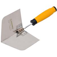 Roughneck Professional Corner Trowel Internal in Yellow/Chrome Steel