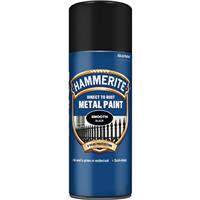 Hammerite Smooth Aerosol Spray Paint 400ml in Black