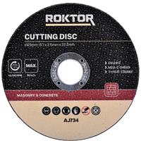 ROKTOR Masonry Cutting Discs 125mm (5) x 2.5mm x 22.2mm (5 Pack) Resin