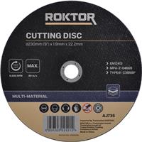 ROKTOR Multi-Material Cutting Disc 230mm (9) x 1.9mm x 22.2mm Plastic
