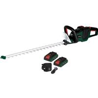 Webb 40V (2 x 20V) Cordless Brushless 61cm Hedge Trimmer 2 x 4.0Ah Batteries & Charger in Green/Black/Silver