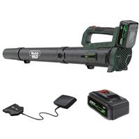 Webb 20V 100mph Cordless Axial Blower 1 x 4.0Ah Battery & Charger in Black/Green