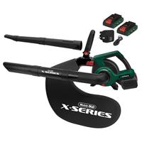 Webb 40V (2 x 20V) Cordless Brushless Blow Vacuum 2 x 4.0Ah Batteries & Charger in Black/Green