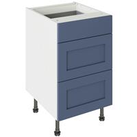 Kitchen Kit Flatpack Shaker Drawerline Base Cabinet Matt 500mm in Alby Blue