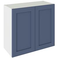 Kitchen Kit Flatpack Shaker Wall Cabinet Matt 800mm in Alby Blue