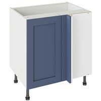 Kitchen Kit Flatpack Shaker Blind Corner Base Cabinet Matt 800mm in Alby Blue