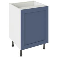 Kitchen Kit Flatpack Shaker Sink/Hob Cabinet Matt 600mm in Alby Blue
