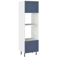 Kitchen Kit Flatpack Shaker Oven & Microwave Housing Matt 600mm in Alby Blue