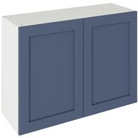 Kitchen Kit Flatpack Shaker Wall Cabinet Matt 1000mm in Alby Blue