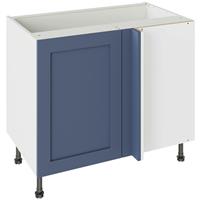 Kitchen Kit Flatpack Shaker Blind Corner Base Cabinet Matt 1000mm in Alby Blue