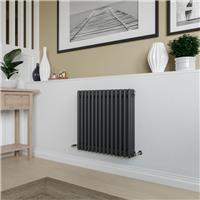 Azur Columbus 3 Column Radiator 600x650mm 2733Btu in Anthracite Steel