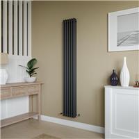 Azur Columbus 3 Column Radiator 1800x290mm 3410Btu in Anthracite Steel
