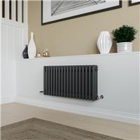 Azur Columbus 3 Column Radiator 400x830mm 2481Btu in Anthracite Steel
