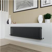 Azur Columbus 3 Column Radiator 400x1460mm 4413Btu in Anthracite Steel