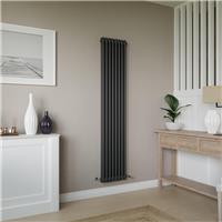 Azur Columbus 2 Column Radiator 1800x380mm 3607Btu in Anthracite Steel