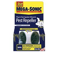 Big Cheese Mega Sonic Plug-In Twin Speaker Pest Repeller in White