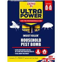 Zero In Ultra Power Household Pest Killer Bomb Twinpack (2 Pack) in Blue