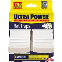 Big Cheese Ready Baited Rat Trap Twinpack (2 Pack) in White