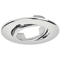 Aurora Adjustable Bezel for R6 Wattage and CCT Switchable Fire Rated IP65 Downlight Polished in Chrome Brass