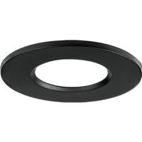Aurora FD3 Wattage and CCT Switchable Fixed Fire Rated IP65 Downlight Bezel in Black Polycarbonate