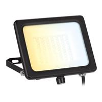 Aurora VelaCS LED PIR CCT Floodlight IP65 50W in Black Aluminium