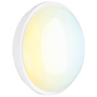 Aurora Utilite CS Round LED Bulkhead IP65 15W in White Polycarbonate