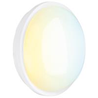 Aurora Utilite CS Round LED Bulkhead IP65 8W in White Polycarbonate