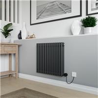 Azur Columbus Electric 3 Column Radiator 600x650mm 2389Btu in Anthracite Steel