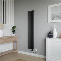 Azur Columbus Electric 3 Column Radiator 1600x290mm 4096Btu in Anthracite Steel