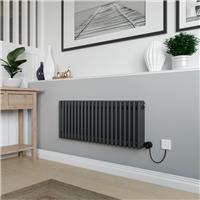 Azur Columbus Electric 3 Column Radiator 400x1010mm 3072Btu in Anthracite Steel