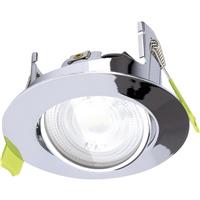 Integral LED Evofire 85 Tiltable Fire Rated Downlight Polished in Chrome Steel