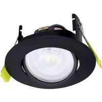 Integral LED Evofire 85 Tiltable Fire Rated Downlight in Black Steel