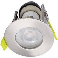 Integral LED Evofire Mini 55 Micro IP65 Fire Rated Downlight Satin in Nickel Steel