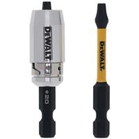 DeWalt Extreme FLEXTORQ Aluminium Sleeve & Impact Torsion Bit T20 x 57mm (2 Pack) in Black/Yellow Steel