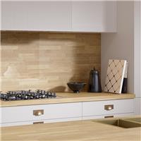 Wilsonart Omega Modern Square Edge Splashback 3000 x 600mm x 8mm (1) in Natural Block Oak