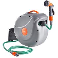 Vonhaus Automatic Retractable Garden Hose Reel 30m in Grey