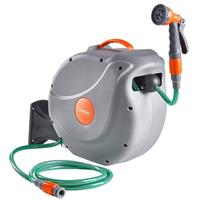 Vonhaus Automatic Retractable Garden Hose Reel 20m in Grey